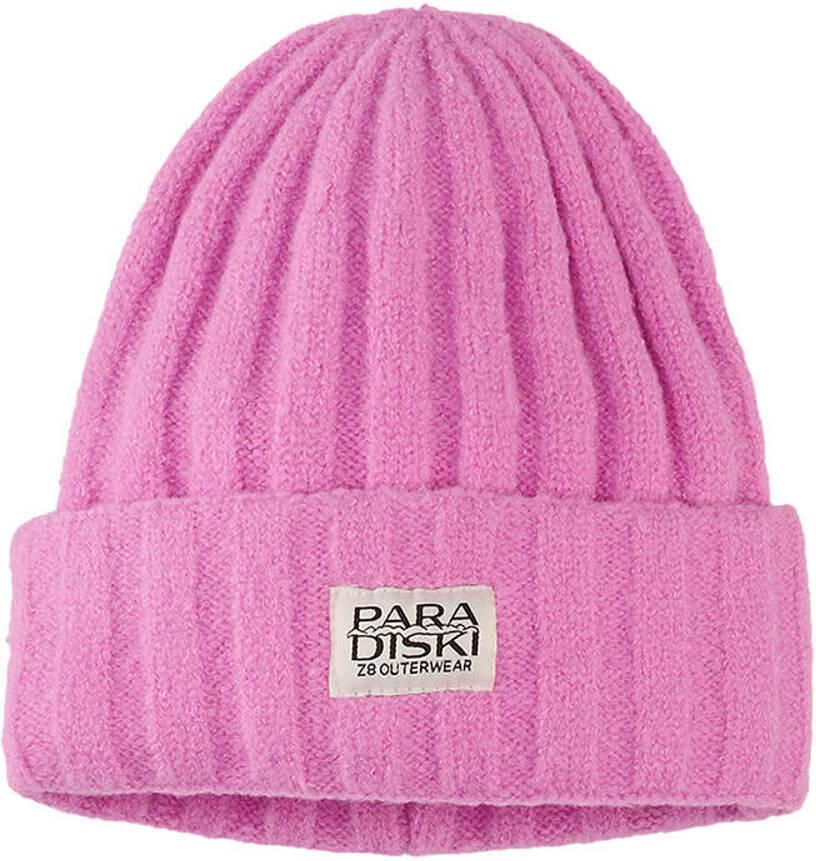 Z8 kids gebreide muts Drew roze Acryl Effen
