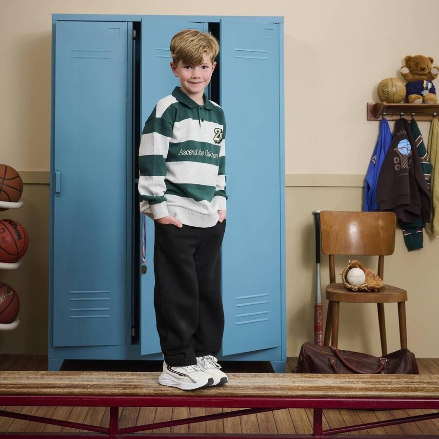 Z8 kids gestreepte sweater met tekst groen lichtgrijs Streep - Foto 2