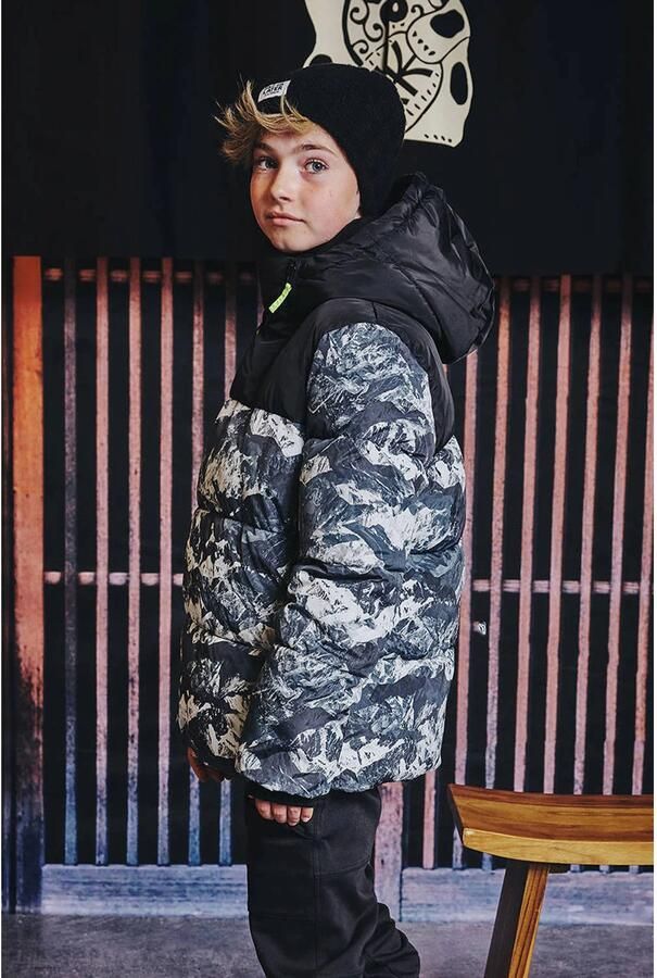 Z8 kids gewatteerde winterjas Gino donkerblauw - Foto 2