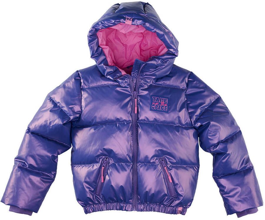 Z8 kids gewatteerde winterjas Gwenne metallic paars