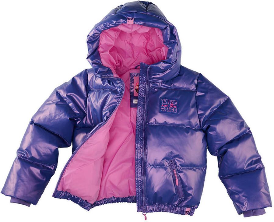 Z8 kids gewatteerde winterjas Gwenne metallic paars - Foto 3