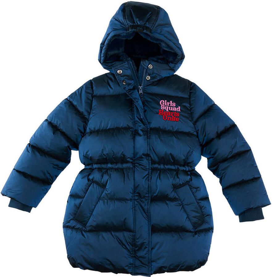Z8 kids gewatteerde winterjas Honour metallic blauw