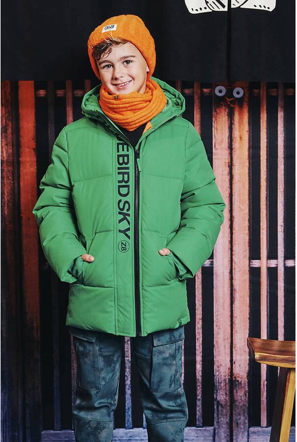 Z8 kids gewatteerde winterjas Roland groen - Foto 6