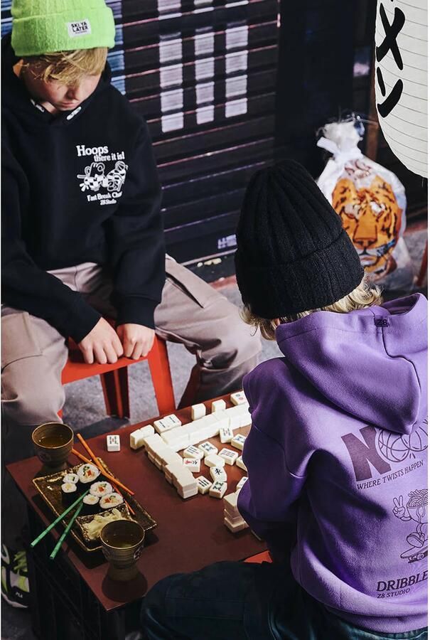 Z8 kids hoodie Jace met backprint paars - Foto 5