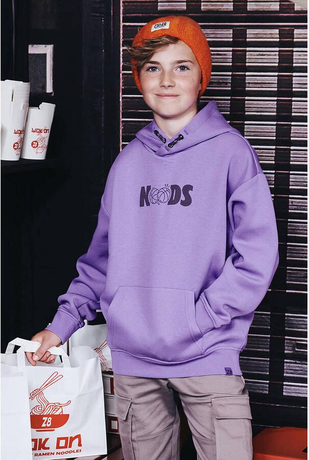 Z8 kids hoodie Jace met backprint paars - Foto 6