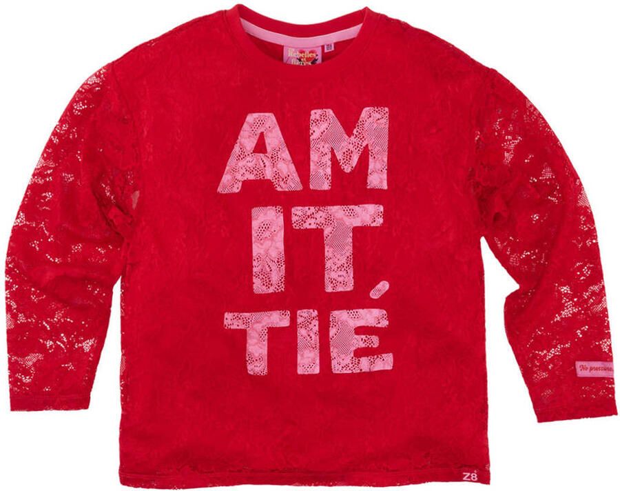 Z8 kids kanten longsleeve Alexandra rood