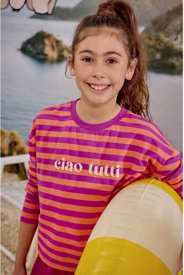 Z8 kids longsleeve Adriana violet oranje - Foto 2
