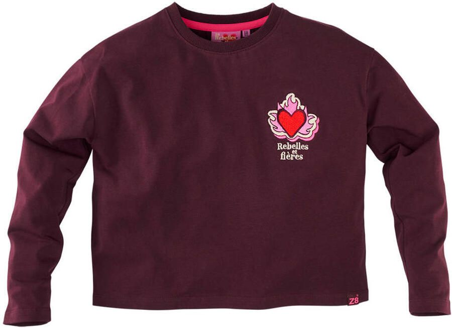 Z8 kids longsleeve Avelie donkerrood