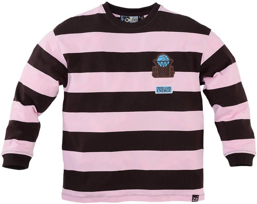Z8 kids longsleeve Becket donkerbruin lichtroze