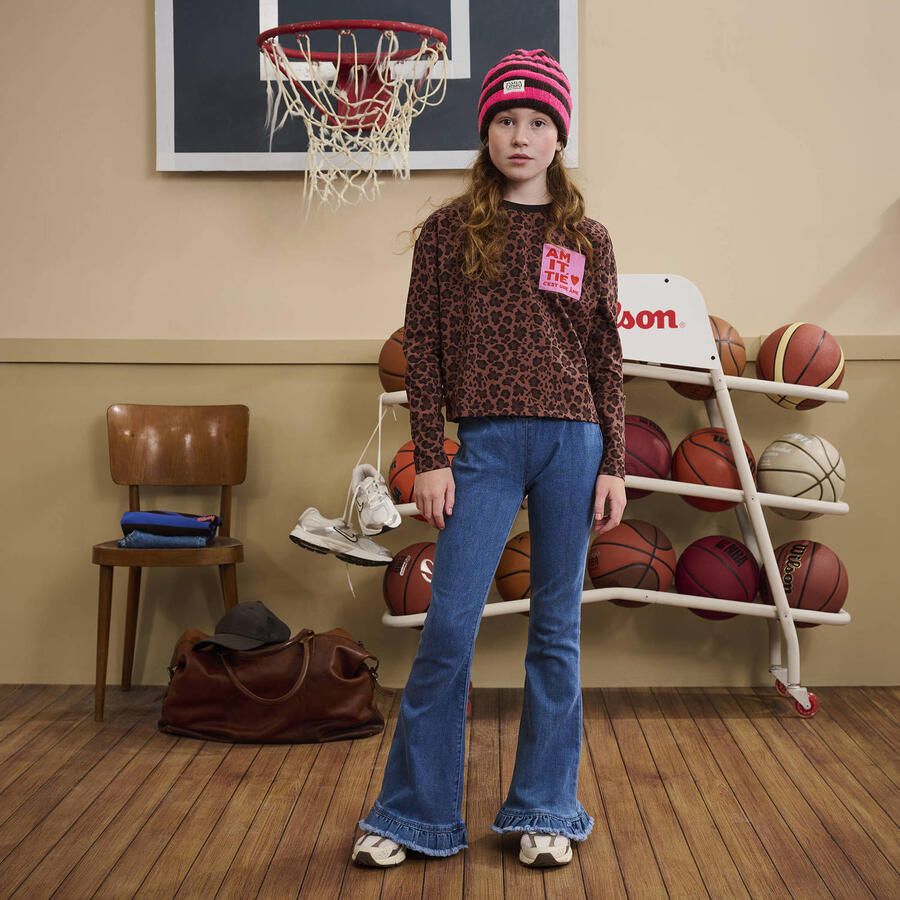 Z8 kids longsleeve Doris met panterprint bruin - Foto 2