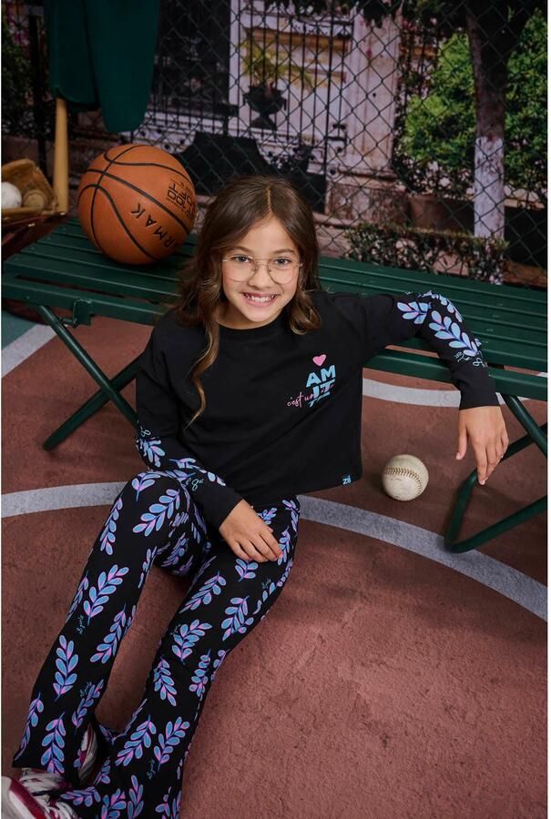 Z8 kids longsleeve Ellae donkerblauw lichtblauw roze - Foto 3