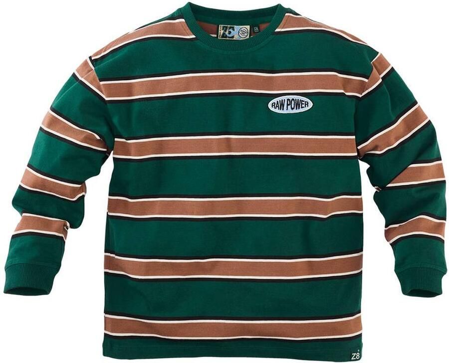 Z8 kids longsleeve Silvan groen bruin