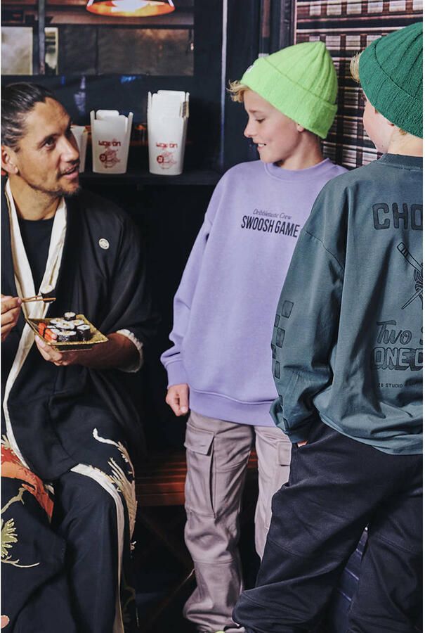 Z8 kids longsleeve Vonn met backprint grijsgroen - Foto 4