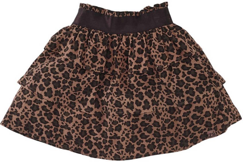 Z8 kids strokenrok Arohi met panterprint bruin - Foto 4