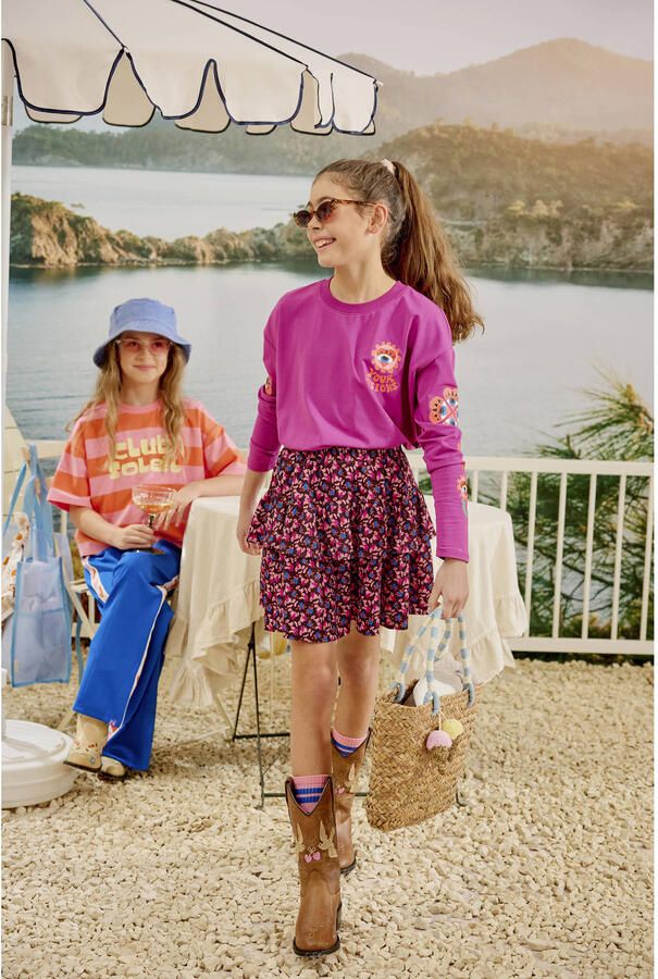Z8 kids strokenrok Jacky bordeaux violet lichtroze - Foto 4