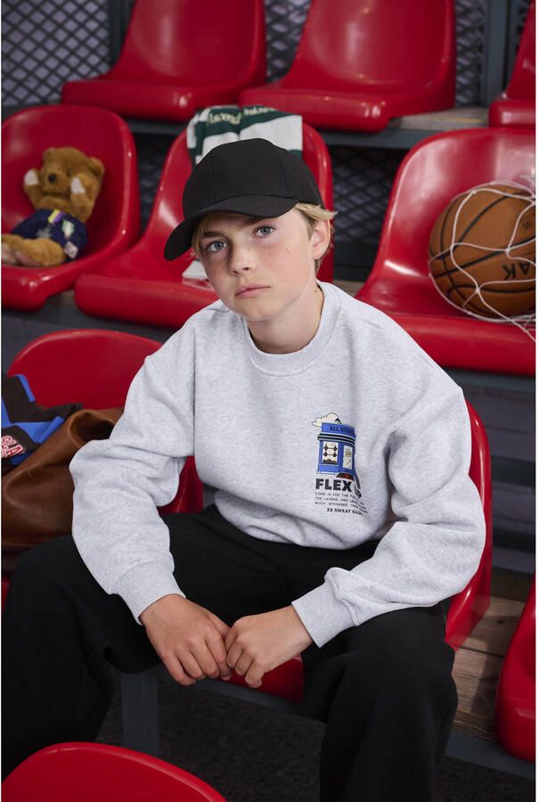 Z8 kids sweater Antony met backprint grijs - Foto 3