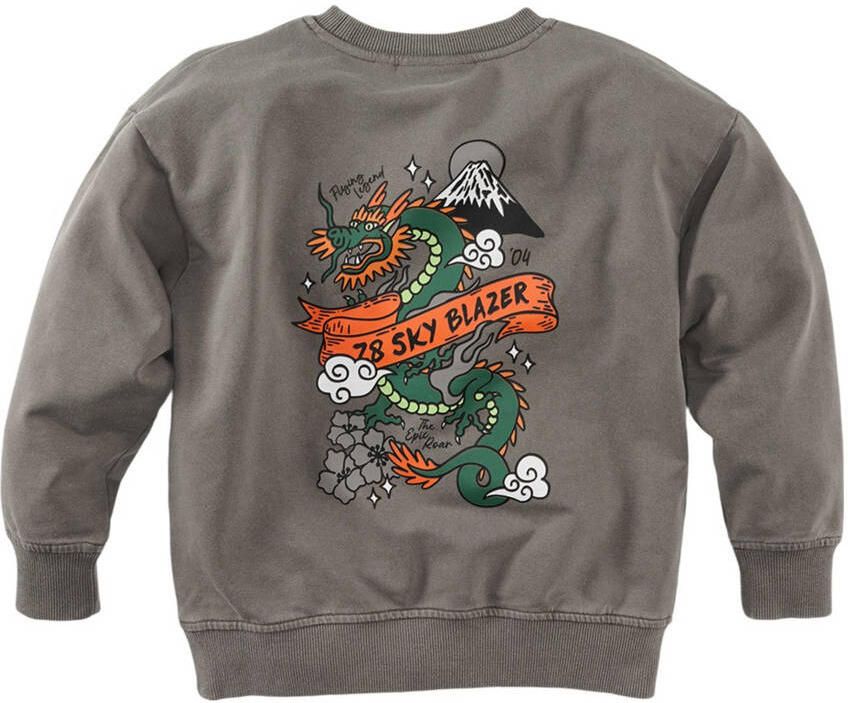 Z8 kids sweater Jett met backprint grijs - Foto 4