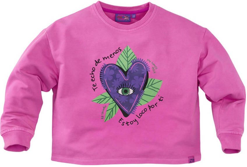 Z8 kids sweater Luma met printopdruk roze - Foto 5