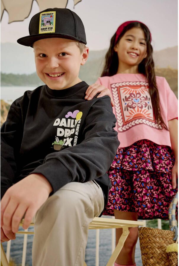 Z8 kids sweater Malick met backprint zwart - Foto 6