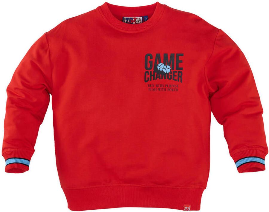 Z8 kids sweater met backprint rood