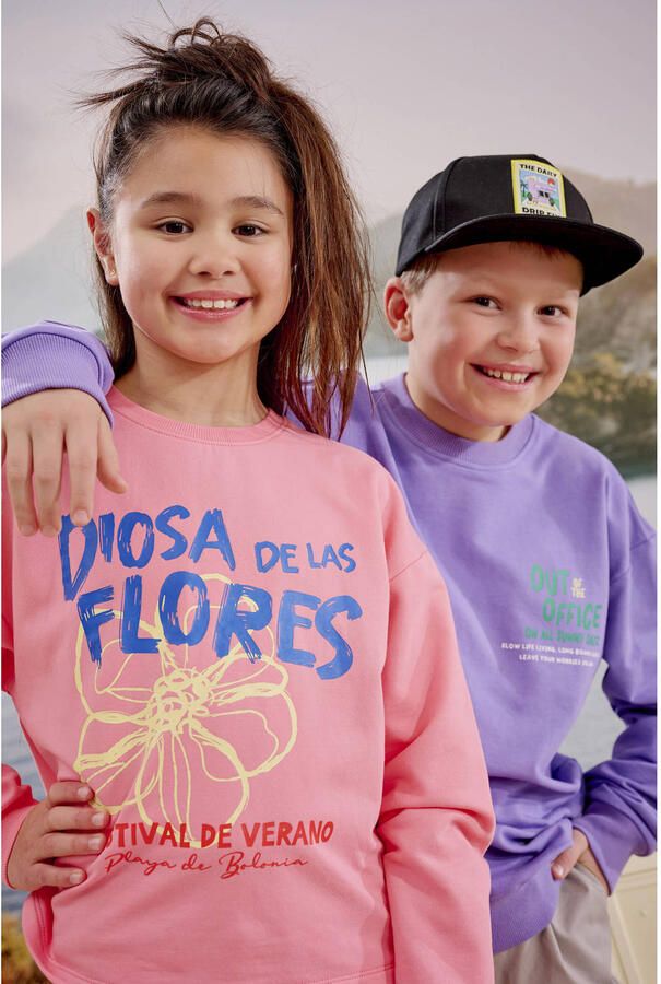 Z8 kids sweater Miran met backprint paars - Foto 2