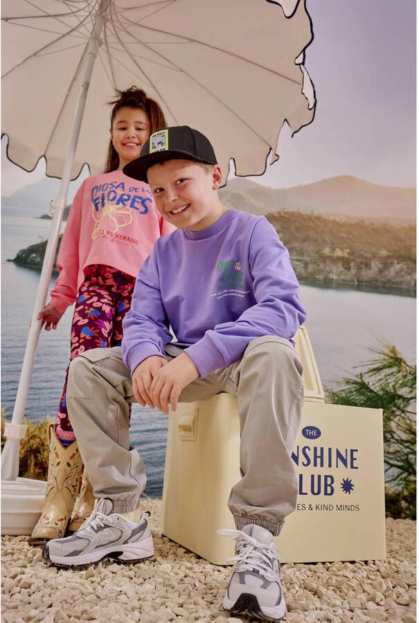 Z8 kids sweater Miran met backprint paars - Foto 3