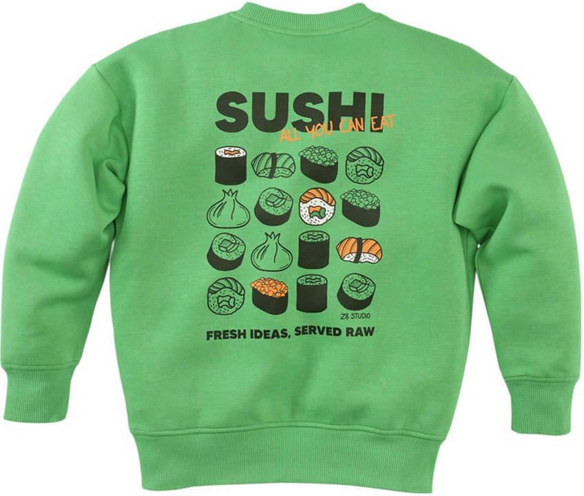 Z8 kids sweater Misja met backprint groen - Foto 4