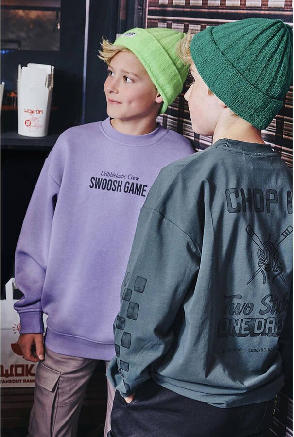 Z8 kids sweater Neyo met backprint lila - Foto 5