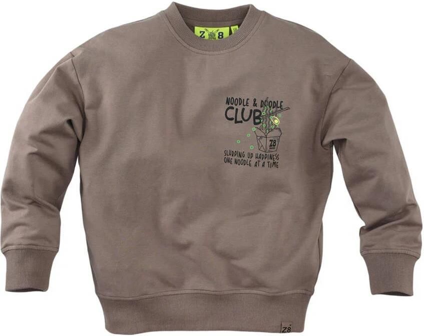 Z8 kids sweater Pharo met backprint taupe - Foto 6