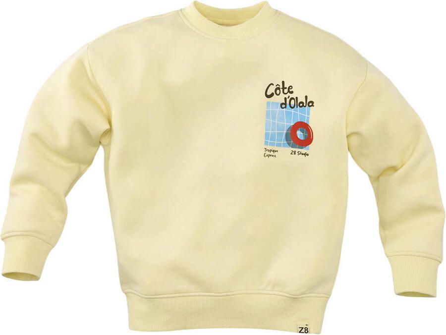 Z8 kids sweater Xavi met backprint lichtgeel - Foto 5
