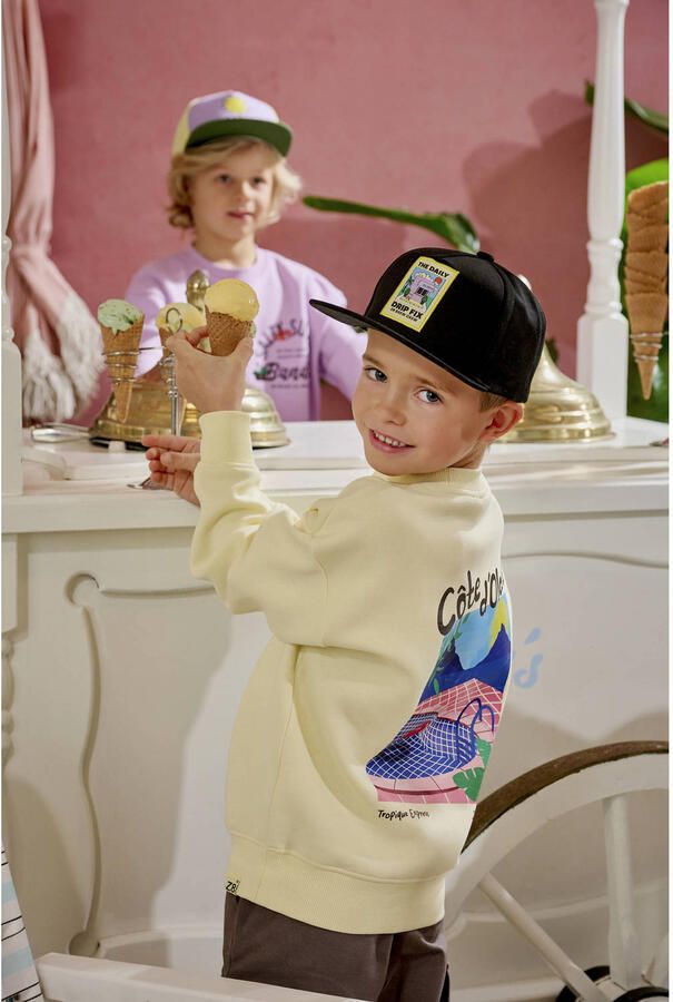 Z8 kids sweater Xavi met backprint lichtgeel - Foto 7