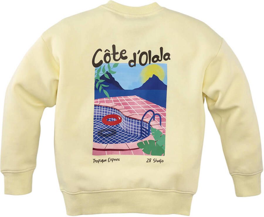 Z8 kids sweater Xavi met backprint lichtgeel - Foto 6