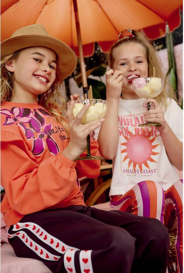 Z8 kids sweater Zumra met ruches koraal violet - Foto 3