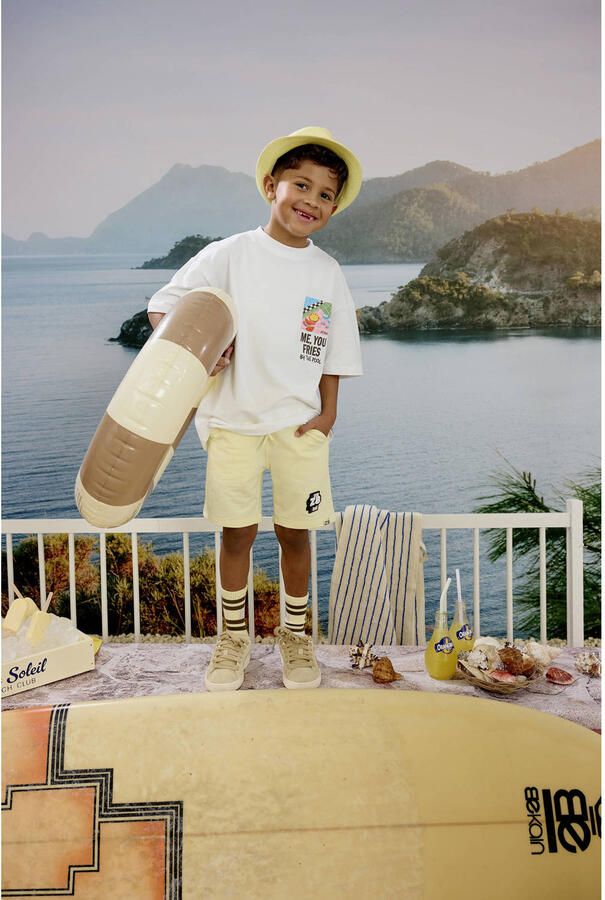 Z8 kids sweatshort Louka lichtgeel - Foto 7