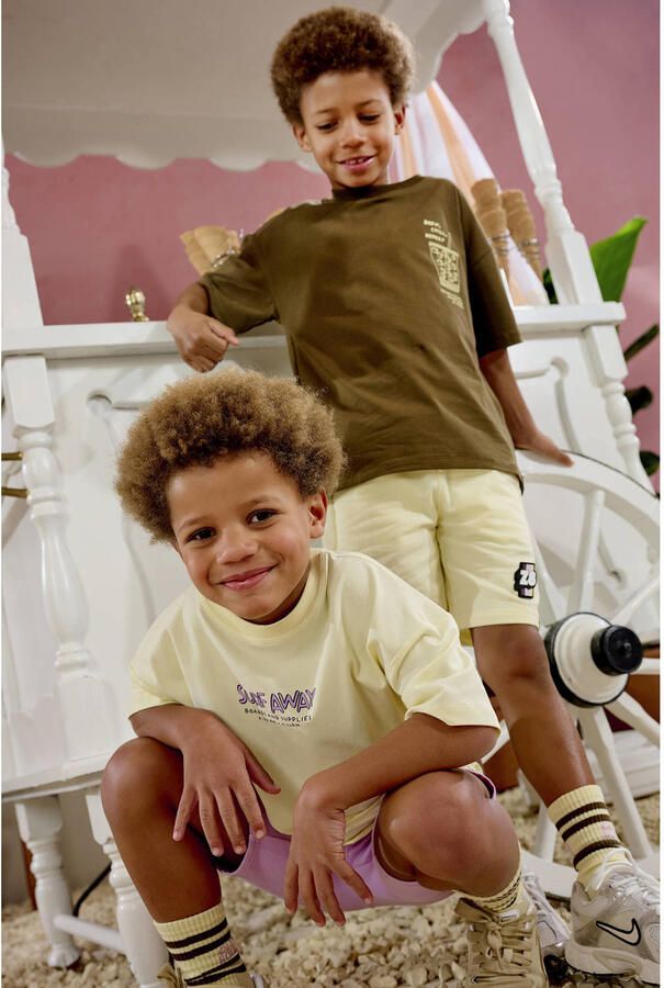 Z8 kids T-shirt Arno met backprint lichtgeel - Foto 7