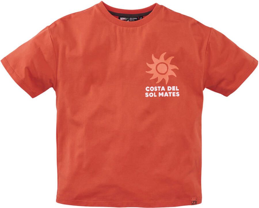 Z8 kids T-shirt Caz met backprint oranje
