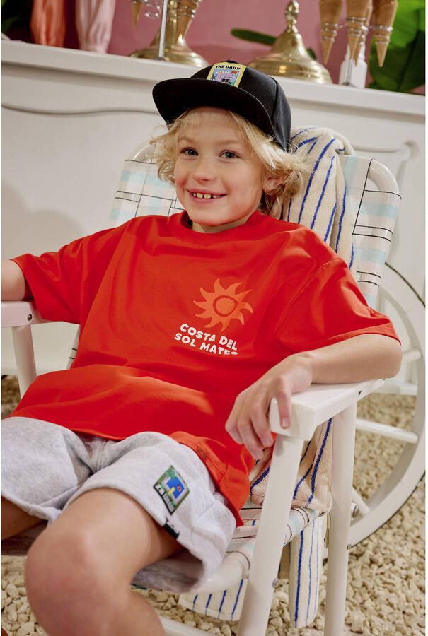 Z8 kids T-shirt Caz met backprint oranje - Foto 2