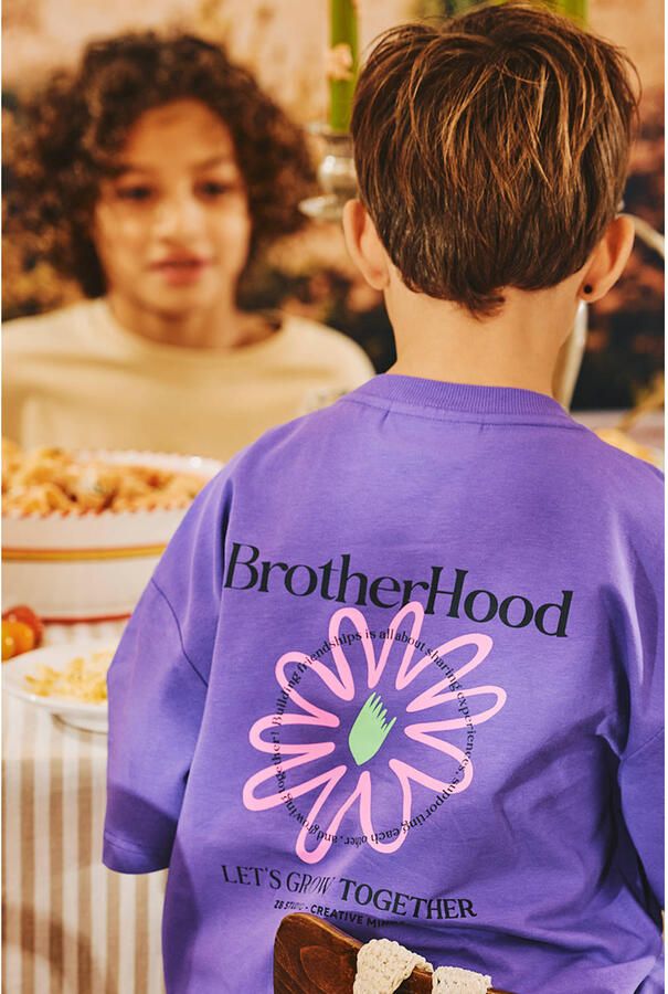 Z8 kids T-shirt Celestino met backprint paars - Foto 2