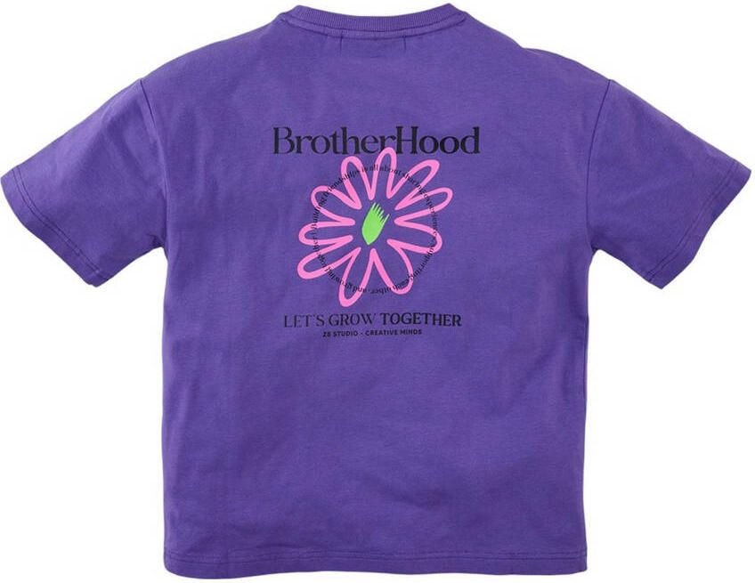 Z8 kids T-shirt Celestino met backprint paars