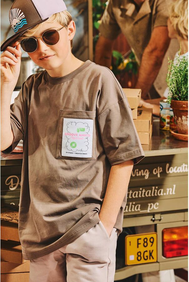 Z8 kids T-shirt Elio met backprint bruin - Foto 2