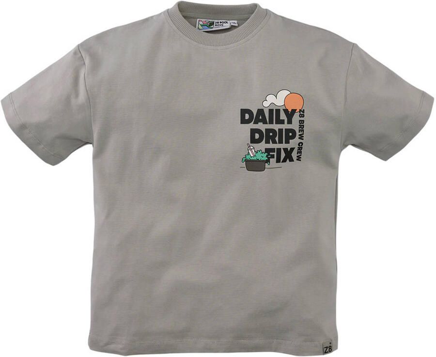 Z8 kids T-shirt Farel met backprint grijs - Foto 4