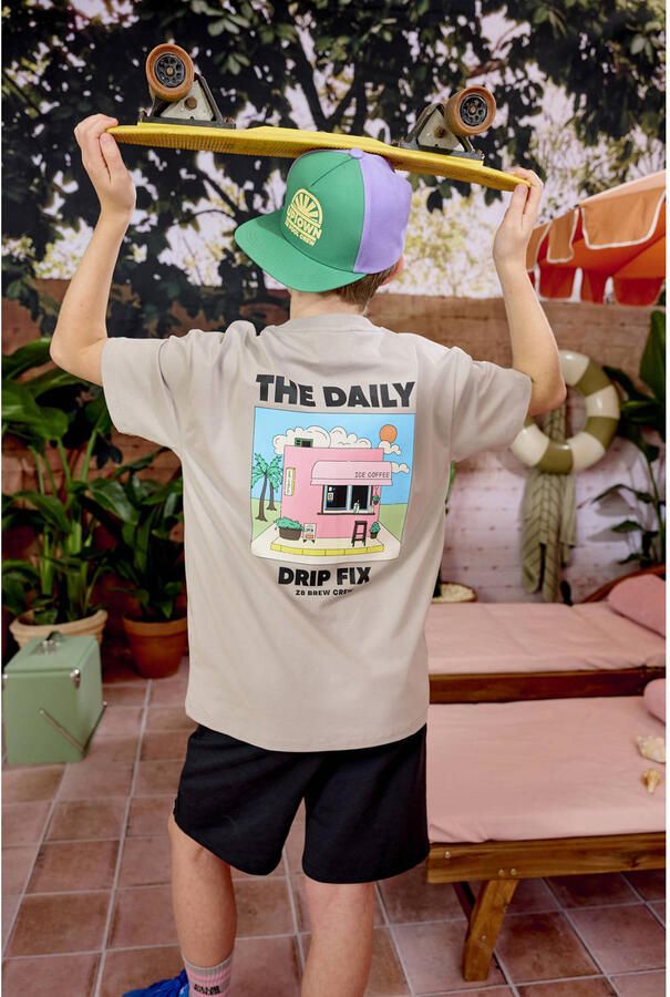 Z8 kids T-shirt Farel met backprint grijs - Foto 5