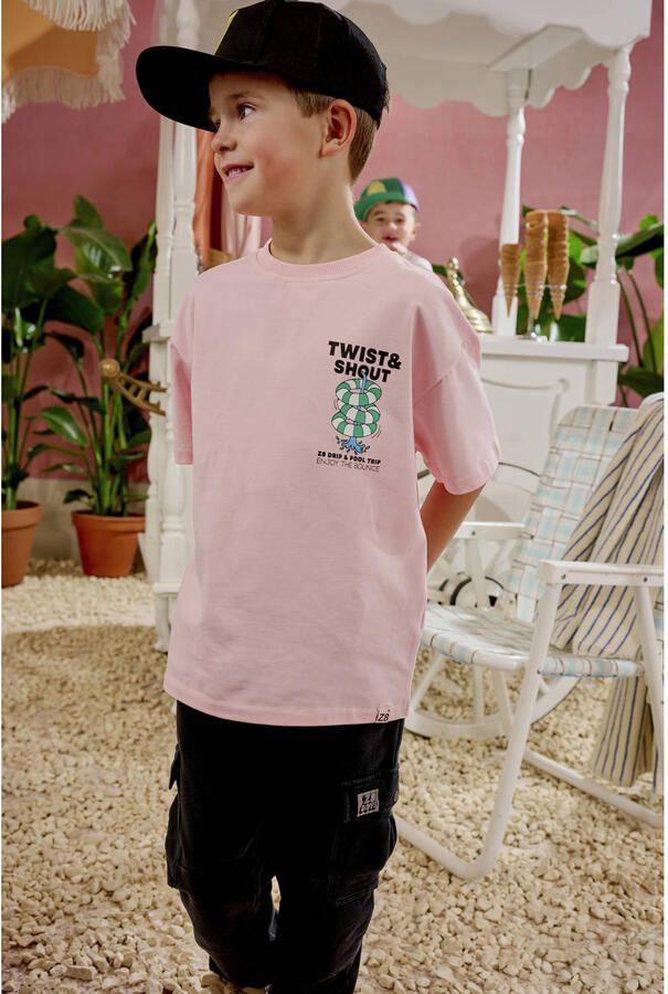Z8 kids T-shirt Nikoz met backprint lichtroze - Foto 6