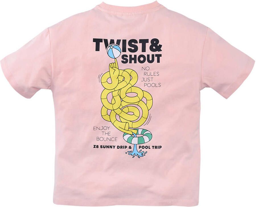 Z8 kids T-shirt Nikoz met backprint lichtroze - Foto 5