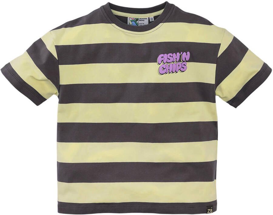 Z8 kids T-shirt Oziah antraciet lichtgeel - Foto 4