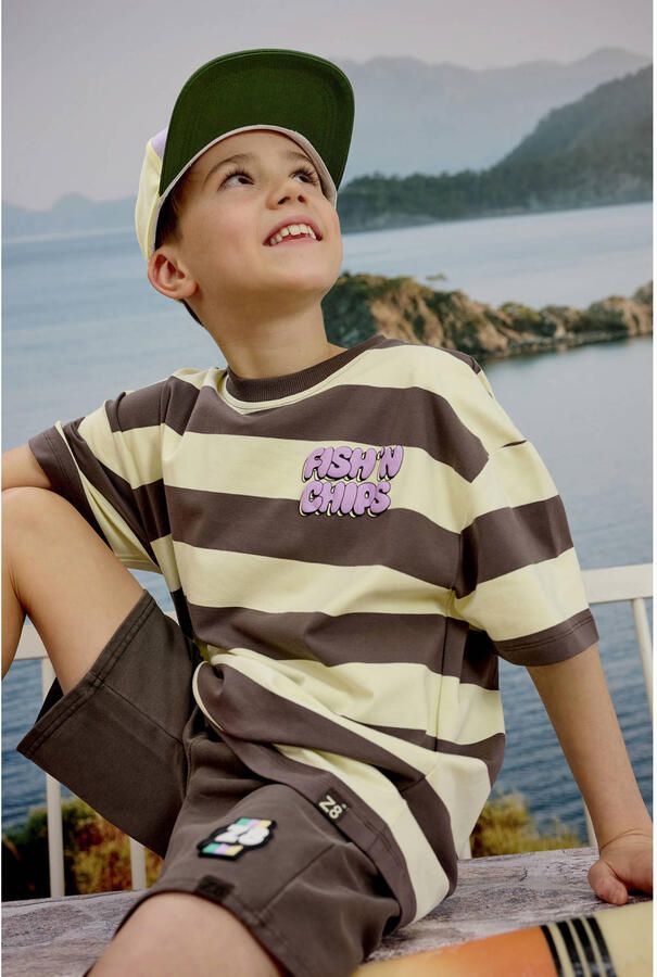 Z8 kids T-shirt Oziah antraciet lichtgeel - Foto 5
