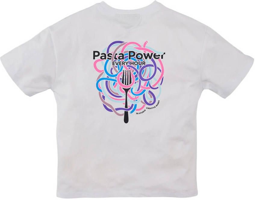 Z8 kids T-shirt Ricardo met backprint wit