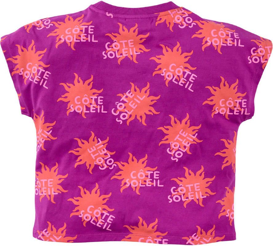 Z8 kids T-shirt Yinthe violet oranje lichtroze