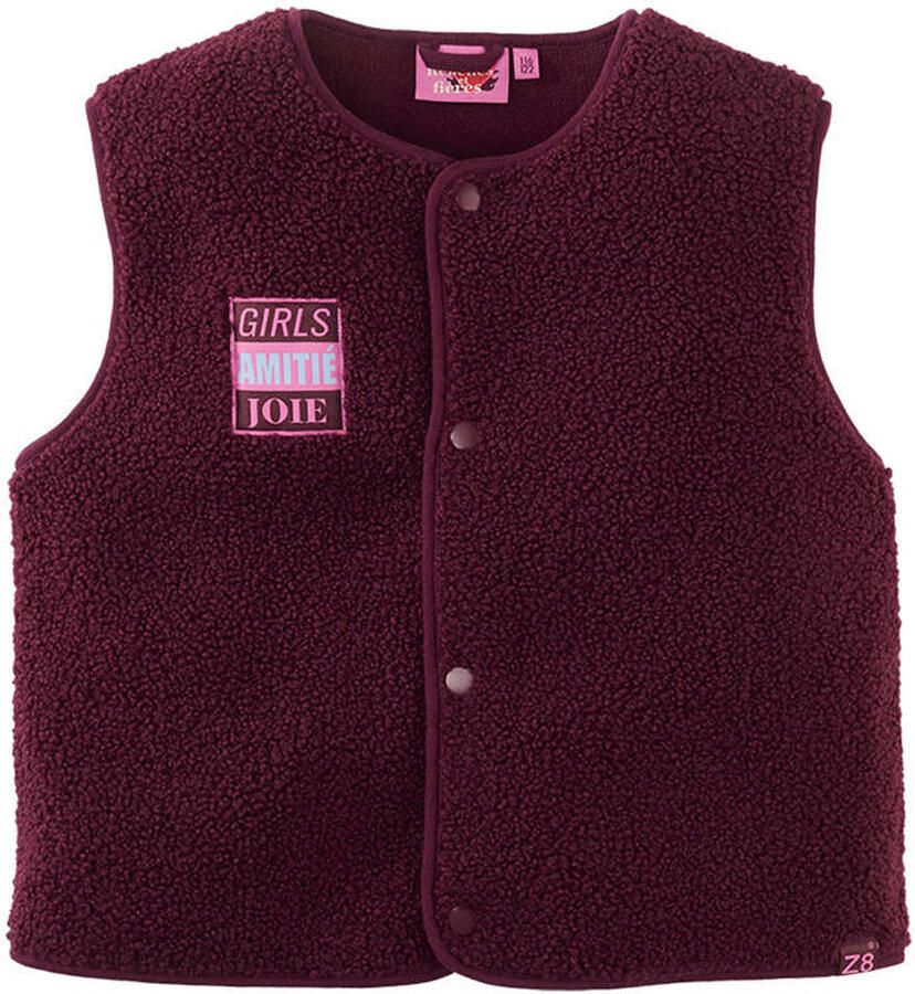 Z8 kids teddy gilet Lilou donkerrood