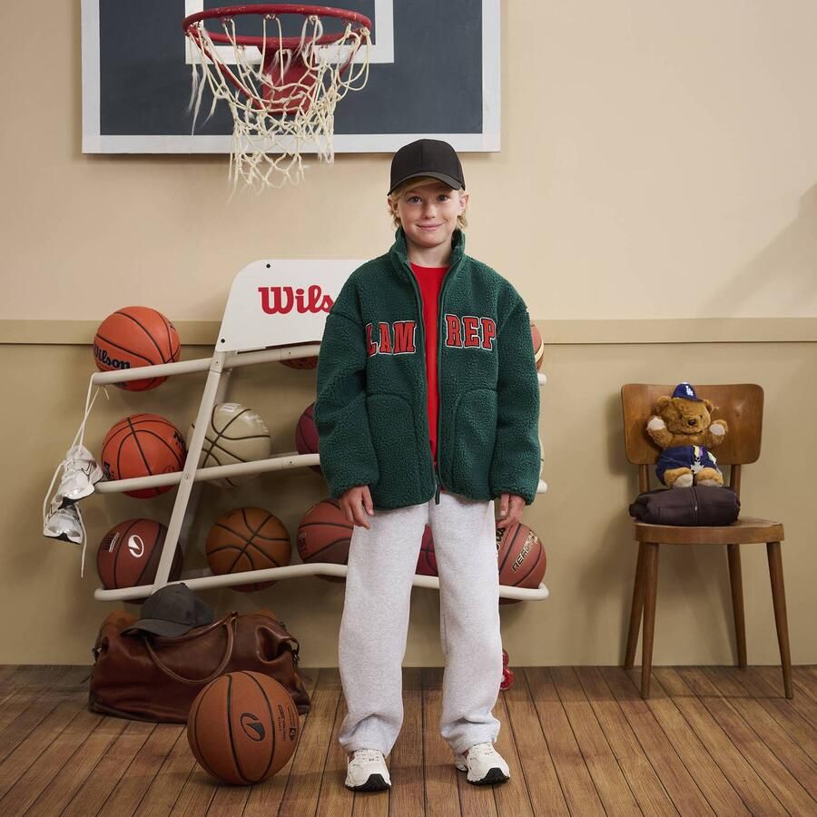 Z8 kids teddy jas Rava donkergroen Tekst - Foto 2